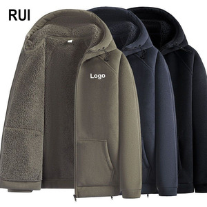 RUIQUWIN-Sudadera con capucha cálida de doble capa para hombre, chaqueta a prueba de viento para uso informal al aire libre, venta al por mayor - Product Image 1