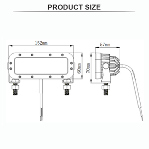 10-80V <b>LED</b> <b>Red</b> Zone Side Mount Pedestrian Safety <b>Light</b> - Product Image 6