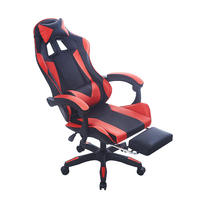 Chaise de jeu ergonomique avec dossier haut et accoudoirs réglables pour le bureau et la maison