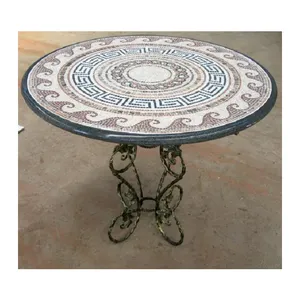 Medallion Tile Round Mosaic Marble Table Top