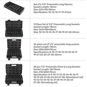 Bán buôn <span class=keywords><strong>1</strong></span>/2 <span class=keywords><strong>inch</strong></span> Cr-Mo tác động ổ cắm Set, Metric & SAE Ổ cắm cờ lê Set cho ô tô hộp công cụ và sửa chữa xe Bộ công cụ - Product Image 6