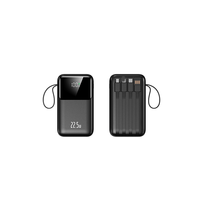 Batterie externe portable haute capacité 10000 mAh avec charge rapide 22,5 W et 4 câbles intégrés