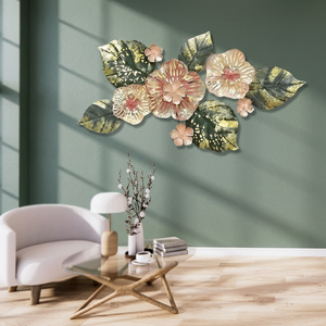 Modern Floral <b>Wall</b> Art Decor Removable <b>Paper</b> Panel Hanging Accent Irregular Shape Plant Pattern Botanical Design - Product Image 4