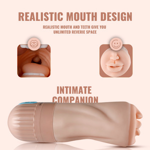 <span class=keywords><strong>Masturbator</strong></span> Pria Getar Bentuk Senter, Vagina Asli, <span class=keywords><strong>Cup</strong></span> Masturbasi Oral, Mainan Seks Vagina untuk Pria Dewasa - Product Image 4