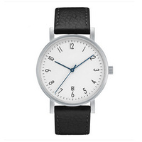 Montre Bonill OEM Logo Mouvement à quartz Verre minéral Bracelet en cuir
