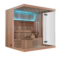 Sauna traditionnel à vapeur au design moderne, sauna intérieur avec une bonne isolation
