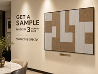 Natürliche Jute-Seil-Gewebte Braun-Beige Geometrische Block-Wandkunst Gerahmt Luxus-Hotel Flur Empfangsbereich Dekor Maßanfertigung Großhandel OEM