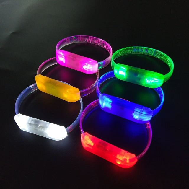 Most Popular LED Music Light up Sound Activated Glowing Wristband Luminous Glitter LED Bracelet for Concert Parties Events