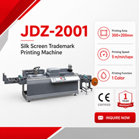 Imprimante sérigraphique automatique rouleau à rouleau JDZ-2001, vitesse de traitement 5m/min, 300x200mm pour étiquettes tissées de marques déposées