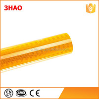 Prezzo di fabbrica pezzo certificato Glow-in-the-Dark rivestimento riflettente HIP giallo PC prismatico nastro riflettente sicurezza del traffico