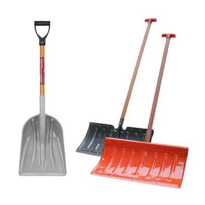 พลั่วตักหิมะด้ามไม้ธรรมชาติเครื่องมือกลางแจ้งโลหะสำหรับทำความสะอาดหิมะ - Product Image 2