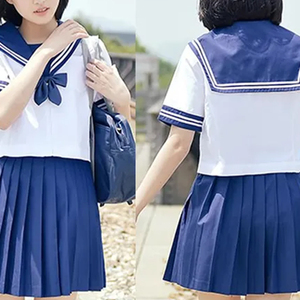 Conjunto de uniforme escolar de algodón personalizado de manga corta para niños de primaria con opción de falda o pantalón - Product Image 4