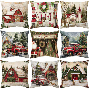 Fodera per cuscino natalizia <span class=keywords><strong>Temu</strong></span>, morbida fodera in peluche corto per decorazioni divano, federa decorativa per cuscini natalizi - Product Image 1