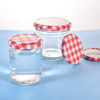 Couvercles pour bocaux Mason 48/58/63/70/82 mm, rouge à carreaux, pour bocaux à confiture, bocaux à conserve à ouverture standard