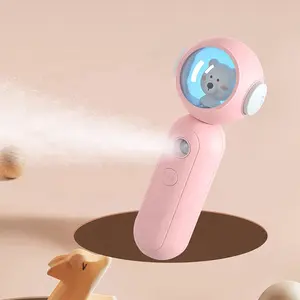 Nano spray hidratante instrumento pulverização, máquina negativa de vapor hidratante facial bonito urso suporte umidificador de promoção presente