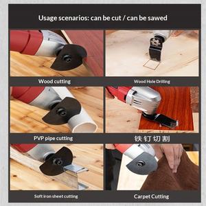 Mini-outil universel de finition des bords, couteau à lame oscillante, grattoir, scie multifonction, rainureuse pour le travail du bois MT04, manuel, personnalisable - Product Image 3