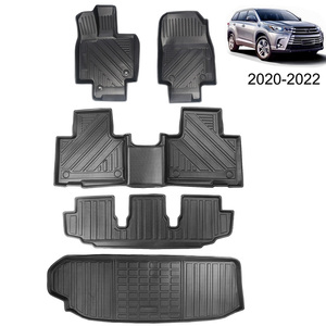 Tapis de pied en caoutchouc TPE pour <span class=keywords><strong>2022</strong></span> Toyota Hollander Highlander tapis de pied de gouvernail droit sol imperméable et résistant à l'usure - Product Image 2