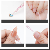 100 pièces/sac réutilisable Double tête cuticule bâton poussoir Nail Art pointillant cristal stylo Premium qualité cristal outil pour Nail Art