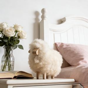 KALYS Le Petit Mouton Ornement fait main, commerce équitable, souvenir de Tunisie, en peau de mouton traitée, motif géométrique, art populaire, artificiel - Product Image 6