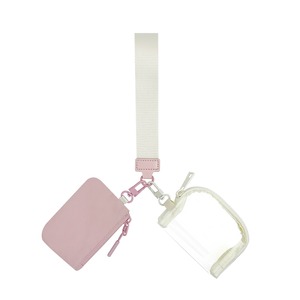 Cartera de muñeca doble de moda de lujo <span class=keywords><strong>2024</strong></span>, monedero con logotipo personalizado, bolsa doble, pulsera transparente, tarjetero, cartera - Product Image 6