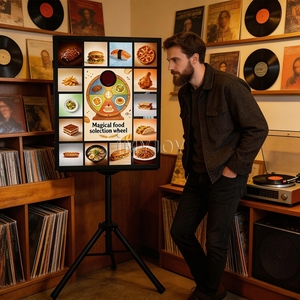 Trípode Personalizable para Juego Interactivo de <span class=keywords><strong>Bingo</strong></span> y Lotería, Accesorios Divertidos con Rueda Giratoria de Premios Aleatorios para Eventos de Carnaval - Product Image 3