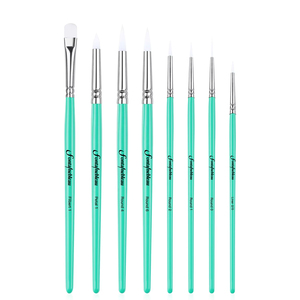Haute qualité 8 pièces <span class=keywords><strong>artiste</strong></span> pinceau ensemble blanc Nylon cheveux acrylique huile brosse aquarelle <span class=keywords><strong>Gouache</strong></span> peinture Art matériaux - Product Image 1