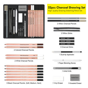 Ensemble de <span class=keywords><strong>dessin</strong></span> au fusain en bois de qualité supérieure Xin Bowen, 22 pièces, non toxique, crayons à <span class=keywords><strong>dessin</strong></span> à écriture fluide, ensemble d'art pour le croquis - Product Image 2