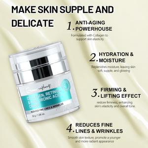 <span class=keywords><strong>Crema</strong></span> Facial OEM con Colágeno y Ácido Hialurónico, <span class=keywords><strong>Crema</strong></span> Hidratante y <span class=keywords><strong>Reafirmante</strong></span>, Efecto Lifting, Buen Producto, <span class=keywords><strong>Crema</strong></span> Facial Profesional China de Lujo - Product Image 3