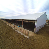 Establos para Cabras de Estructura de Acero Prediseñada, Resistentes, con Techo de Metal, Establos para Vacas, Establos Lecheros de Estructura de Acero