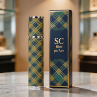 Flacon de parfum portable 10 ml avec logo personnalisé, atomiseur, conteneur de parfum vide avec design en cuir de luxe