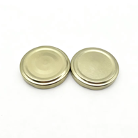 Bouchons à vis en fer blanc de qualité alimentaire, couleur argent et or, étanches, pour bouteilles en verre de boissons, 43mm, 48mm, 53mm, 58mm, 63mm, 66mm, 70mm, 77mm, 82mm
