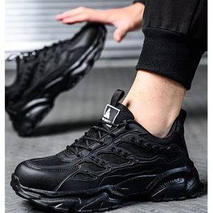 Mocassins d'automne blancs en maille respirante pour hommes – Chaussures de sécurité décontractées polyvalentes en gros - Product Image 1