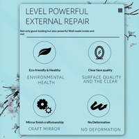 Miroir de Maquillage Rond Portable Professionnel en Plastique avec Poignée pour Salon, Idéal pour Petites Salles de Bain et Usage Domestique