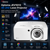 Projecteur laser 4K UHD Optoma JEV9012 pour studio de diffusion, 4500 lumens avec zoom 1,6x et large gamme de couleurs