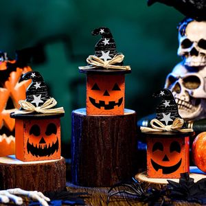 Adorno de Mesa de Calabaza de Halloween de Alta Calidad, Decoraciones de Madera Aterradoras para Fiestas, Directo de Fábrica - Product Image 1