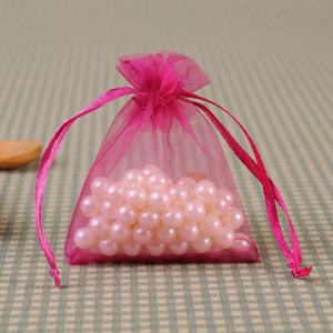 Vente en gros de sacs-cadeaux en organza, pochette pour emballage cosmétique, petit cadeau coloré, sac à cordon en organza pour mariage - Product Image 3