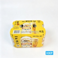 Großhandel Flachpack-Karton-Getränketräger, kundenspezifische Größe, bedruckbar, recycelbar, Kraftpapier, für 4/6 Dosen, Bier, Supermarkt-Promotion-Verpackung
