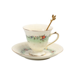 <b>Ceramic</b> Coffee Cup and Saucer Set in Christmas Gift Box - Product Image 3