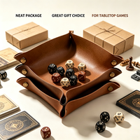 Plateau pliable en PU pour jeux de dés de table DND, avec bouton-pression, empêche les dés de rouler hors de la table