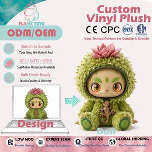 Figurine de gnome à oreilles pointues en vinyle et peluche, personnalisée sur mesure par un designer, avec détails peints à la main, pour la série de boîtes mystères, certifiée CE - Product Image 2