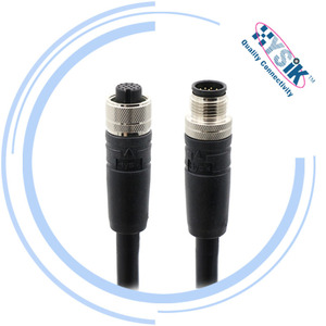 Connecteur métrique étanche moulé M12 à 3, 4, 5, 8, <span class=keywords><strong>12</strong></span>, <span class=keywords><strong>17</strong></span> broches avec capteur de code et actionneur, disponible avec écrou en plastique ou en métal - Product Image 6