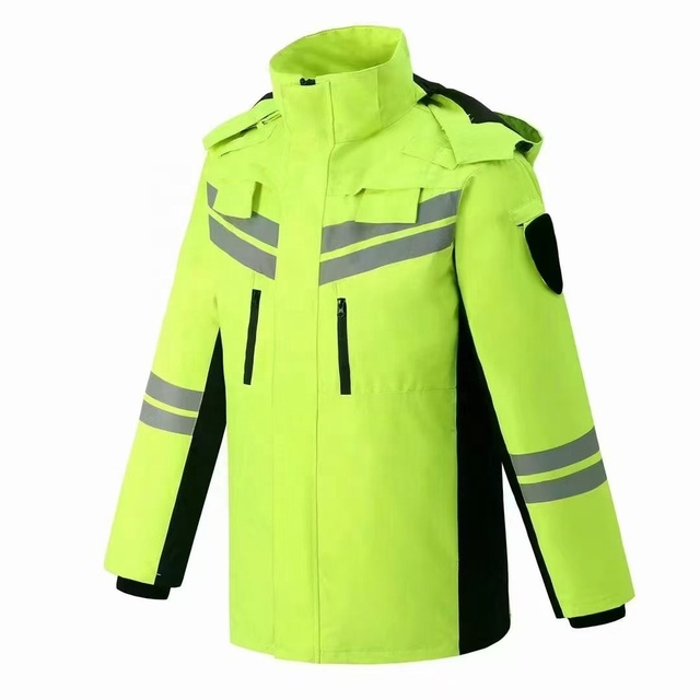 Winter Waterproof Breathable Reflective Safety Jacket Industrial Workwear Cotton Unisex for Traffic and Mining Uniform Clothing