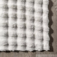 Tapis en fausse fourrure de lapin moelleuse, fabriqué à la machine, luxueux, antidérapant, adapté aux animaux domestiques, lavable, couleurs et tailles personnalisables pour la chambre à coucher