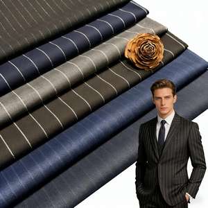 Tela de Traje Casual de Rayón y Poliéster con Rayas Personalizadas, 2% Elastano, para Pantalones y Abrigos Casuales - Product Image 1