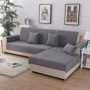 <b>Sofa</b> Cover Solid Color Polyester <b>Waterproof</b> Machine Washable All Season Non Slip Fit For <b>Sofa</b> Cushions - Product Image 2