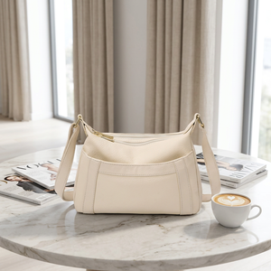 For Casual <b>Tote</b> Faux Leather Portable Shoulder <b>Bag</b> with <b>Zipper</b> Closure for Daily Commuting - Product Image 5