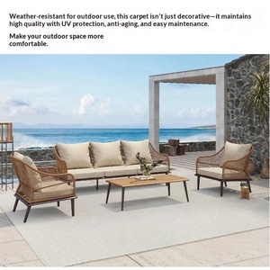<span class=keywords><strong>Tapis</strong></span> d'extérieur en polypropylène tissé, résistant aux taches, facile à nettoyer, de qualité supérieure, pour la piscine, le jardin, le camping, les pique-niques - Product Image 2