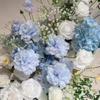 Arche de fleurs artificielles bleues en gros pour la décoration de mariages et d'événements