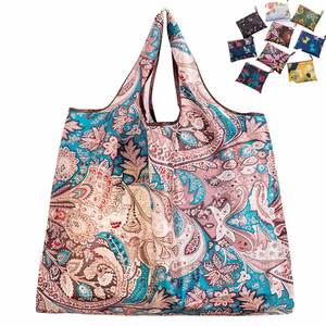 Sacs de courses grande capacité pliables, écologiques, en polyester, avec impression personnalisée, sacs fourre-tout portables - Product Image 3