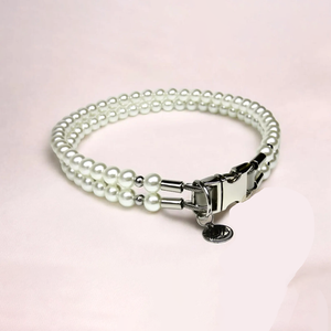 Collar Durável Diário Luxo Casamento Cão Jóias Fantasia Cão Trela Personalizado-Sized Leash-Safe Cão Pérola Colar Frisado - Product Image 1